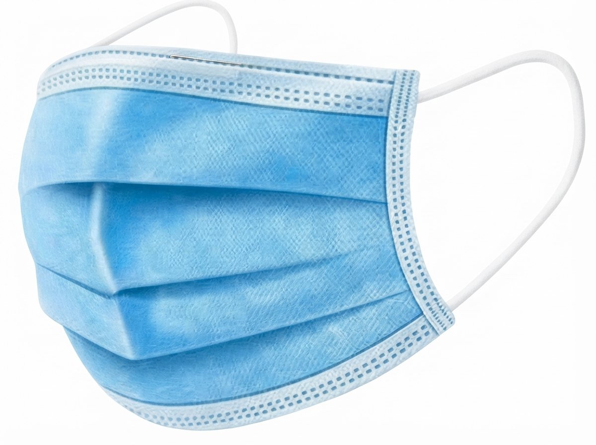 Tapaboca Desechable 3 Pliegues Azul