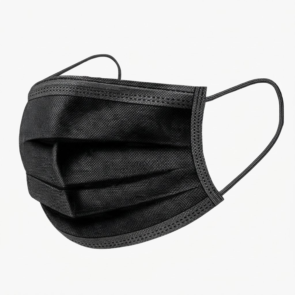 Tapaboca Desechable 3 Pliegues Negro